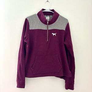 Maroon/Burgundy Victoria’s Secret Pink Quarterzip